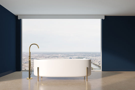 Agua Canada BRISCA Freestanding Matte White Bathtub On Legs