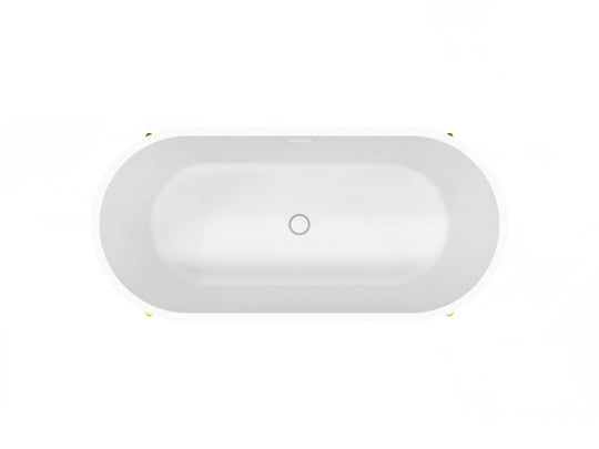 Agua Canada BRISCA Freestanding Matte White Bathtub On Legs