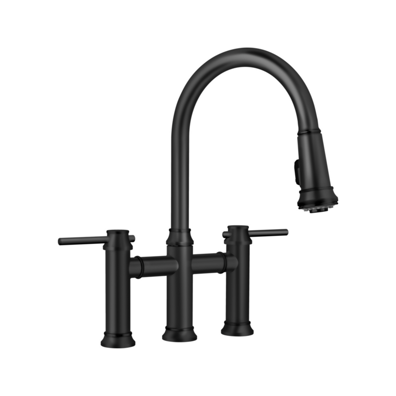 Blanco Empressa Bridge Deck-Mount 1.5GPM Pull-Down Kitchen Faucet