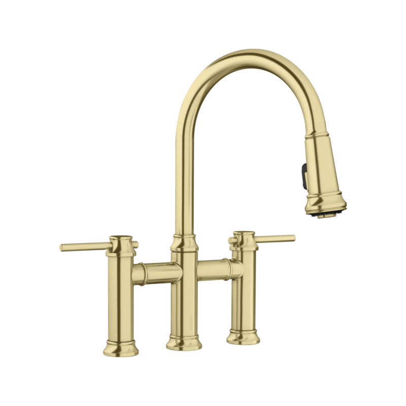 Blanco Empressa Bridge Deck-Mount 1.5GPM Pull-Down Kitchen Faucet