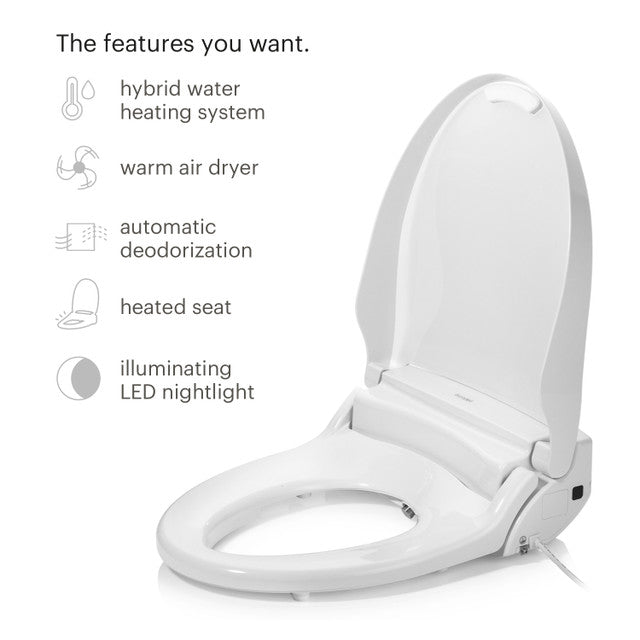 Brondell Swash DR802 Advanced Bidet Toilet Seat with Remote Control