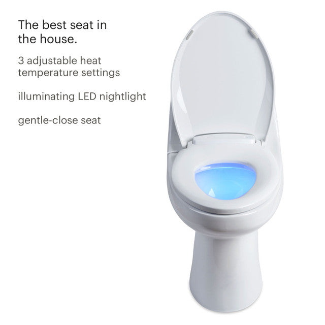 Brondell LumaWarm Heated Nightlight Toilet Seat