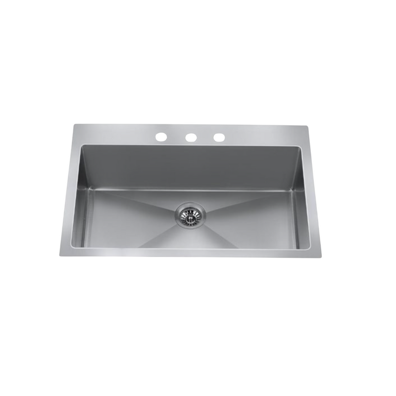 Craftx Undermount 32 x 18.88-in Brushed Satin Offset Drain Single Bowl Kitchen Sink - CXZS881DM3