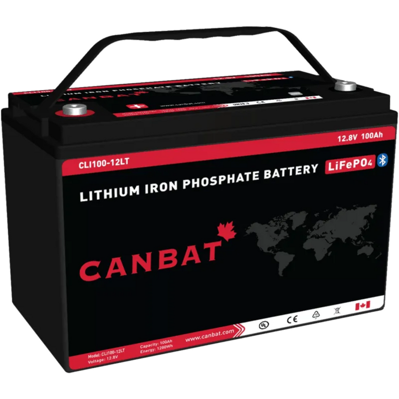 Canbat 12V 100Ah Cold Weather LiFePO4 Lithium Battery - CLI100-12LT