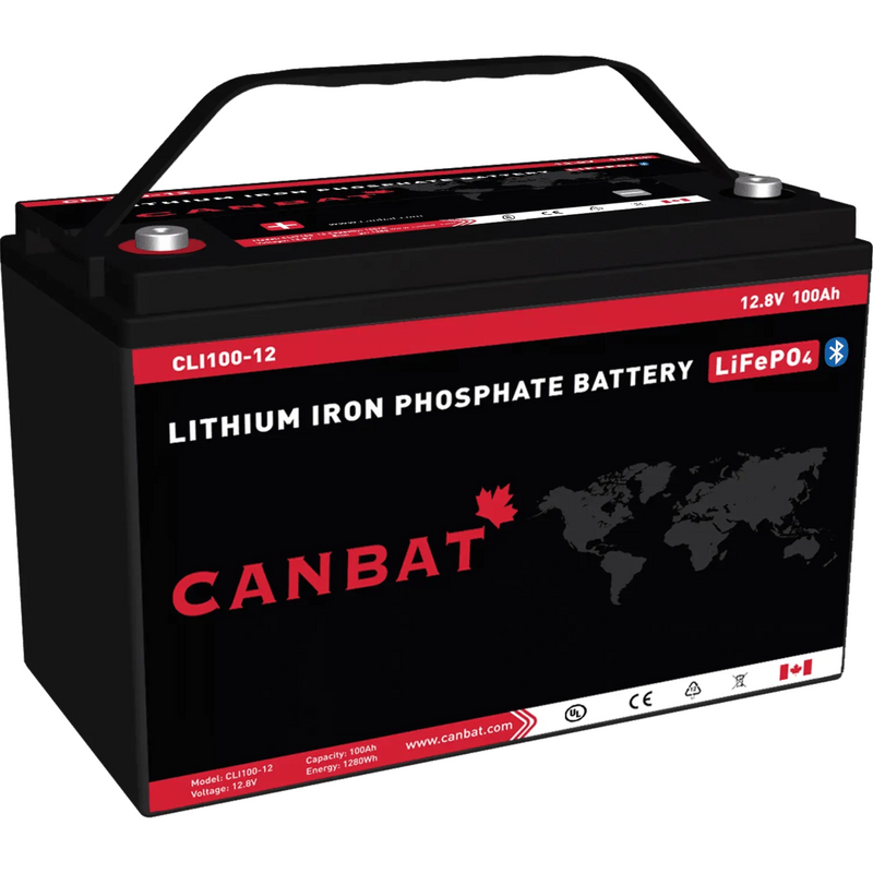 Canbat 12V 100Ah LiFePO4 Lithium Battery - CLI100-12