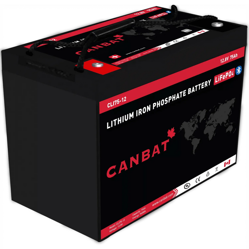 Canbat 12V 75Ah LiFePO4 Lithium Battery - CLI75-12