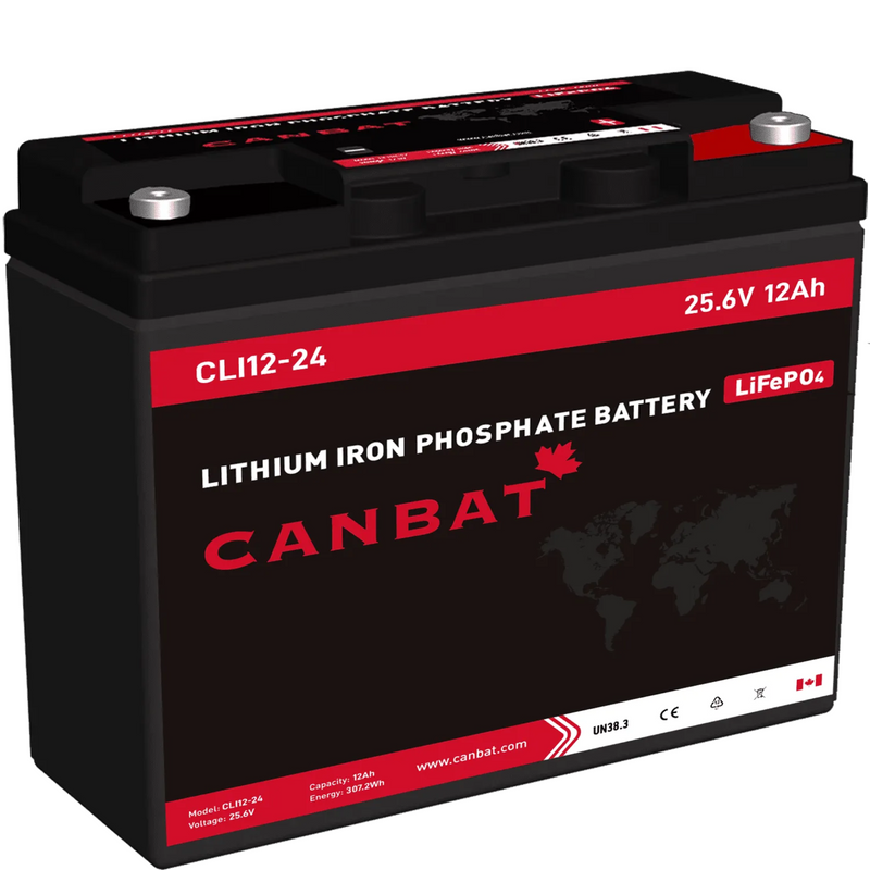 Canbat 24V 12Ah LiFePO4 Lithium Battery - CLI12-24