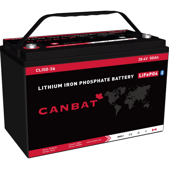 Canbat 36V 50Ah LiFePO4 Lithium Battery - CLI50-36