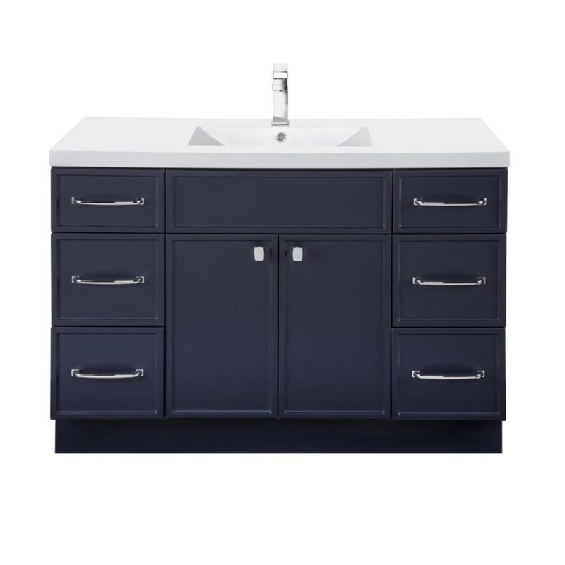 Cutler Manhattan 48” Blue Single Sink Freestanding Bathroom Vanity MANBLU48SBT