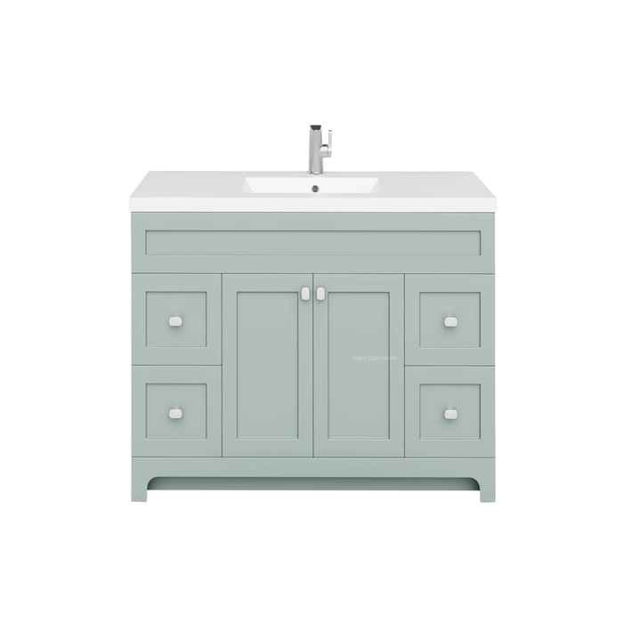 Cutler Daisy 48" Freestanding Cultured Marple Top Bathroom Vanity with Modern Shaker Doors