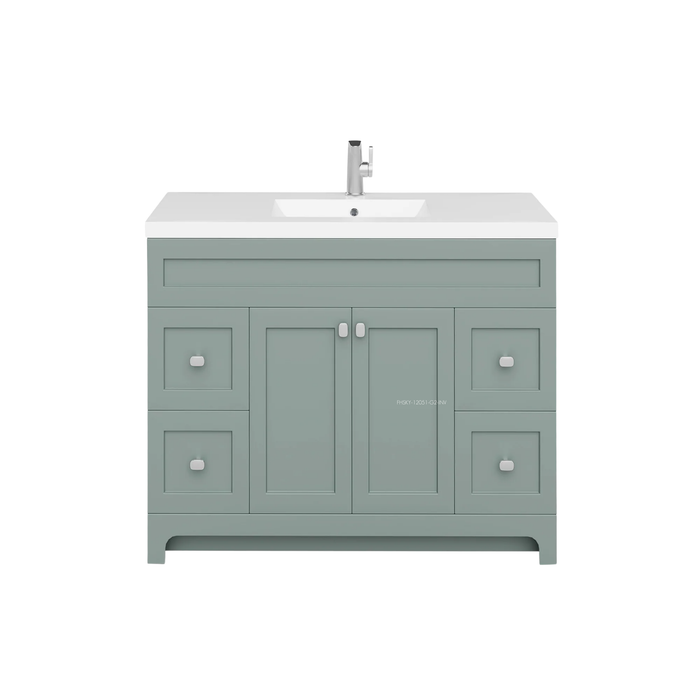 Cutler Daisy 48" Freestanding Cultured Marple Top Bathroom Vanity with Modern Shaker Doors