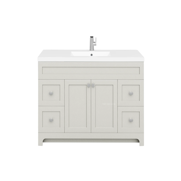 Cutler Daisy 48" Freestanding Cultured Marple Top Bathroom Vanity with Modern Shaker Doors