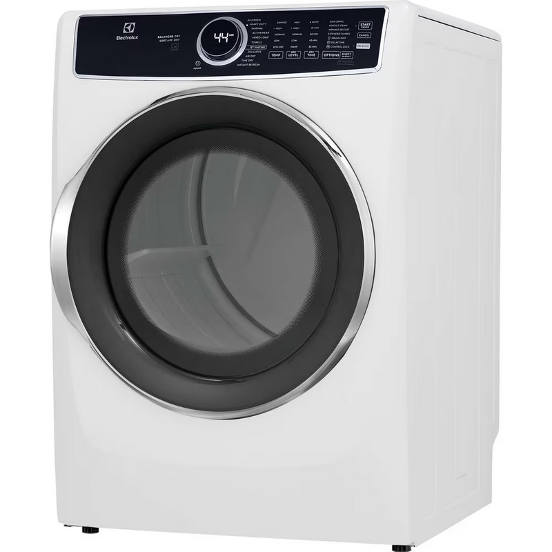 Electrolux Front Load Perfect Steam™ Electric Dryer with Predictive Dry™ and Instant Refresh – 8.0 Cu. Ft. ELFE753CAW
