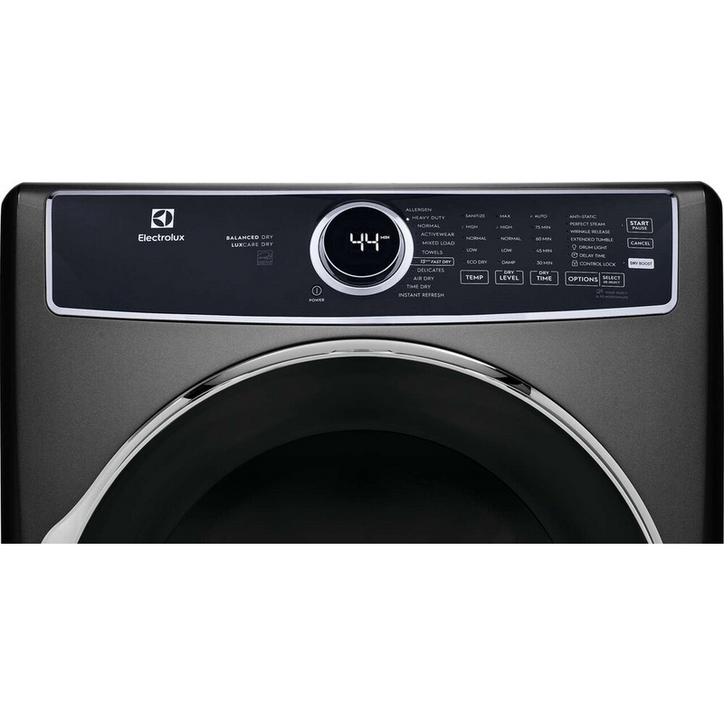 Electrolux Front Load Perfect Steam™ Electric Dryer with Balanced Dry™ and Instant Refresh – 8.0 Cu. Ft. ELFE763CAT
