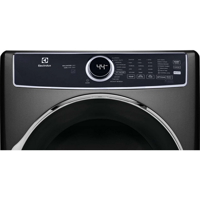 Electrolux Front Load Perfect Steam™ Electric Dryer with Balanced Dry™ and Instant Refresh – 8.0 Cu. Ft. ELFE763CAT