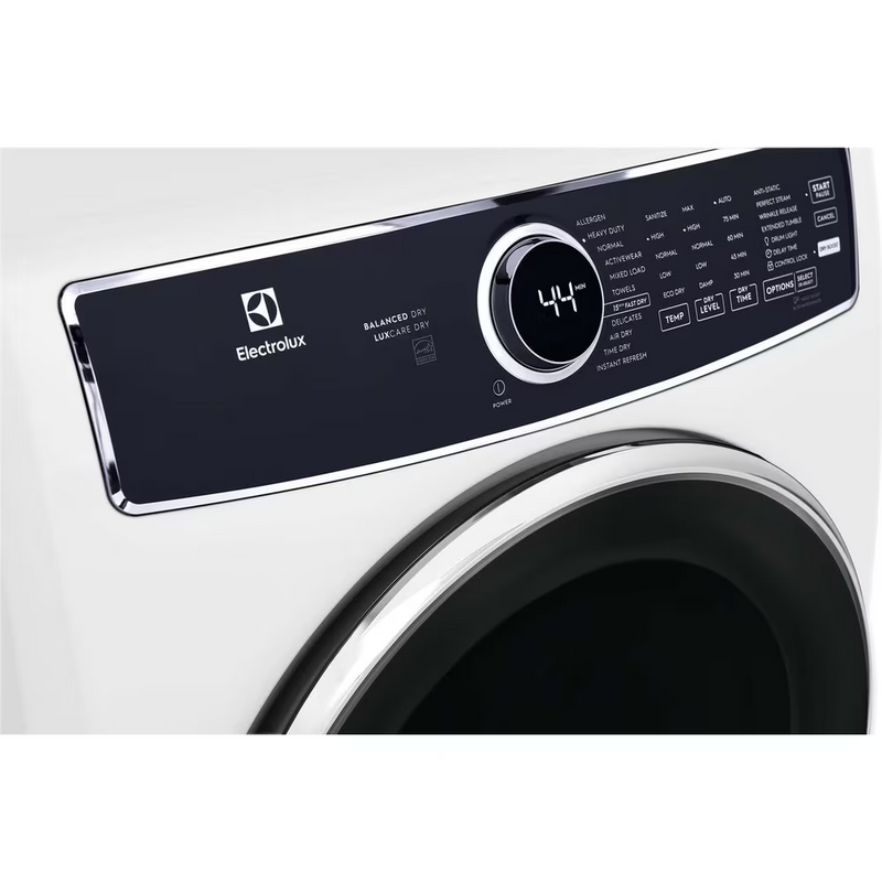 Electrolux Front Load Perfect Steam™ Electric Dryer with Balanced Dry™ and Instant Refresh – 8.0 Cu. Ft. ELFE763CAW