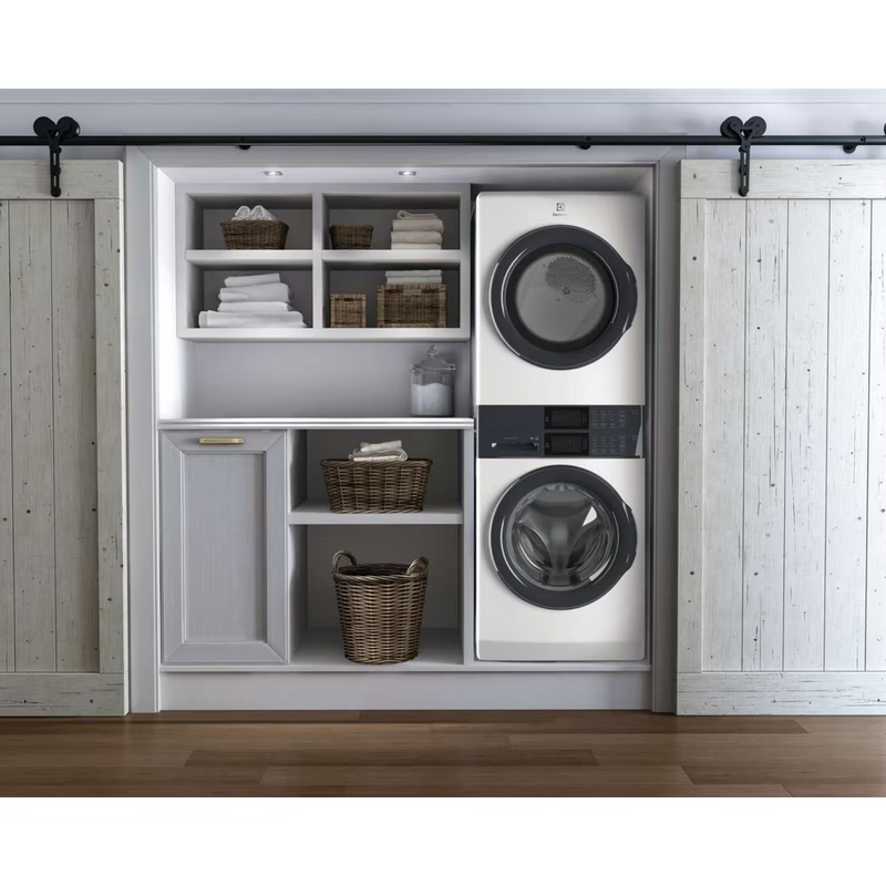 Electrolux Laundry Tower™ Single Unit Front Load 5.1 Cu. Ft. I.E.C Washer and 8 Cu. Ft. Electric Dryer ELTE730CAW