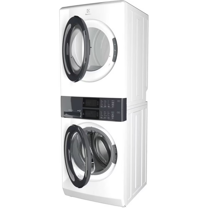 Electrolux Laundry Tower™ Single Unit Front Load 5.1 Cu. Ft. I.E.C Washer and 8 Cu. Ft. Electric Dryer ELTE730CAW