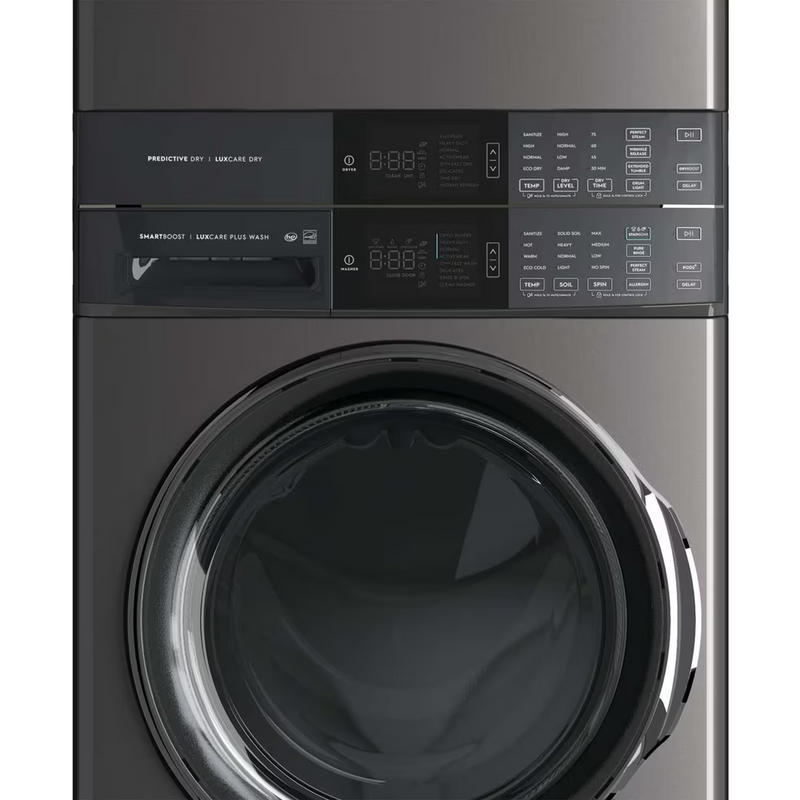 Electrolux Laundry Tower™ Single Unit Front Load 5.2 Cu. Ft. I.E.C Washer and 8 Cu. Ft. Electric Dryer ELTE760CAT