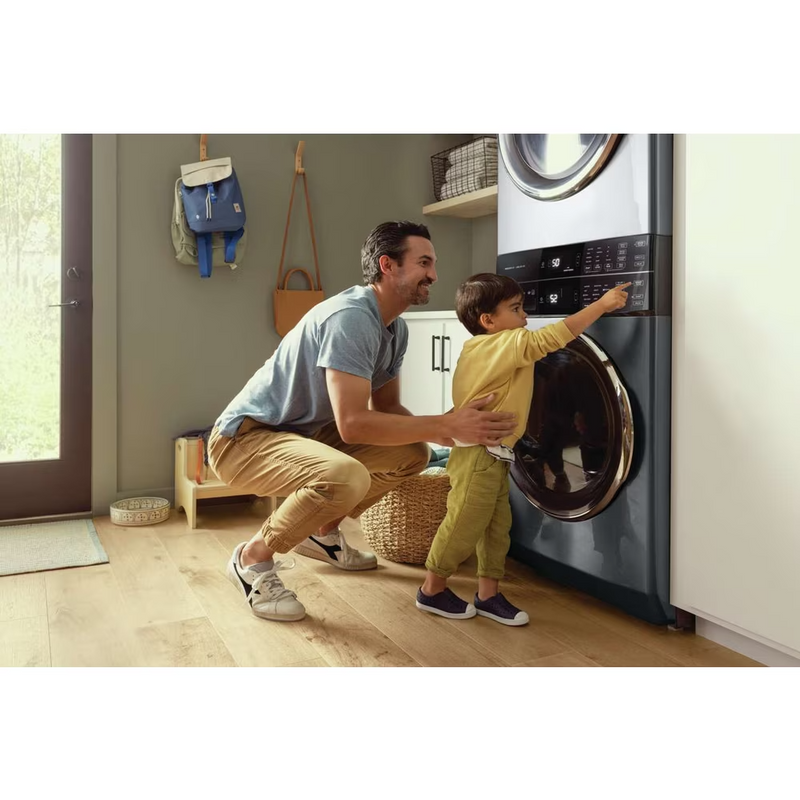 Electrolux Laundry Tower™ Single Unit Front Load 5.2 Cu. Ft. I.E.C Washer and 8 Cu. Ft. Electric Dryer ELTE760CAT