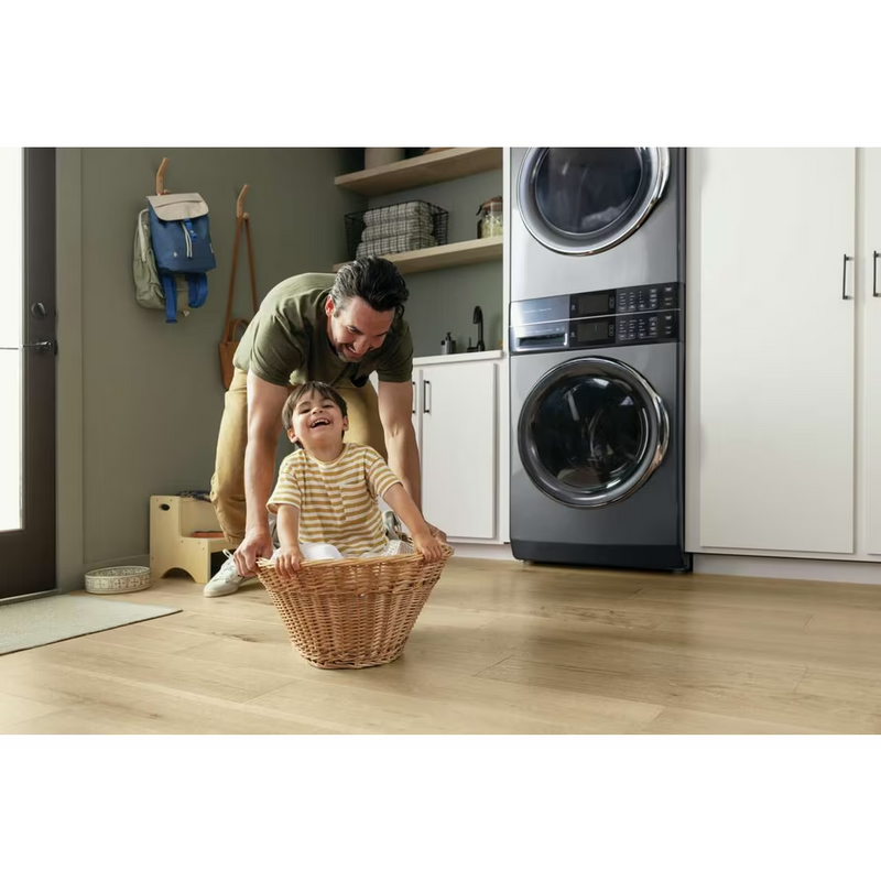 Electrolux Laundry Tower™ Single Unit Front Load 5.2 Cu. Ft. I.E.C Washer and 8 Cu. Ft. Electric Dryer ELTE760CAT