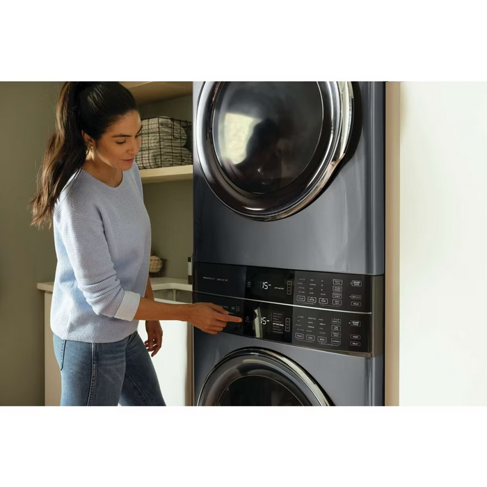 Electrolux Laundry Tower™ Single Unit Front Load 5.2 Cu. Ft. I.E.C Washer and 8 Cu. Ft. Electric Dryer ELTE760CAT