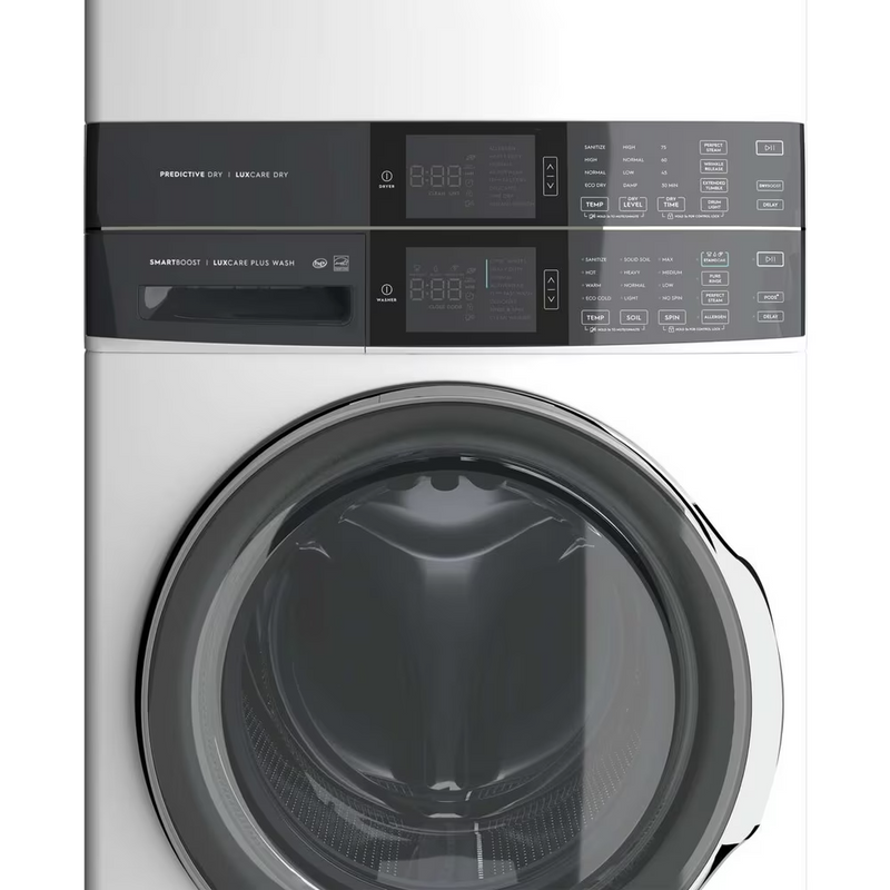 Electrolux Laundry Tower™ Single Unit Front Load 5.2 Cu. Ft. I.E.C Washer and 8 Cu. Ft. Electric Dryer ELTE760CAW