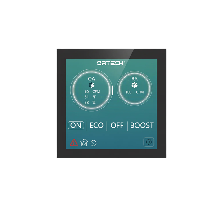 Ortech Wall Mounted, Screen Controller for Energy Recovery Ventilators - ERV-SC-1