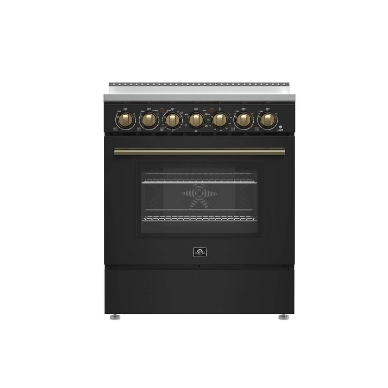 Forno PAOLO 30" Freestanding Electric Range in Black - FFSEL6011-30BLK