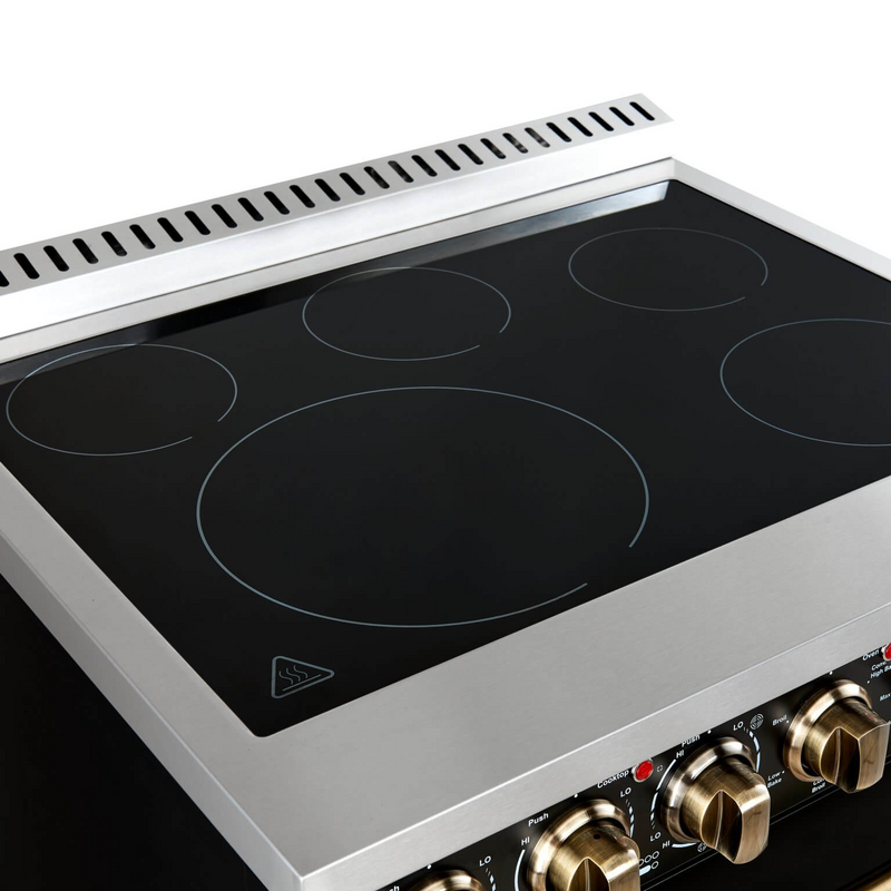 Forno PAOLO 30" Freestanding Electric Range in Black - FFSEL6011-30BLK