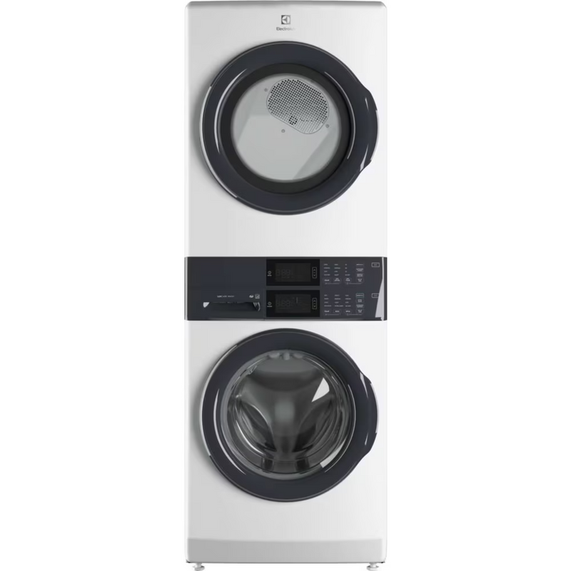 Electrolux Laundry Tower™ Single Unit Front Load 5.1 Cu. Ft. I.E.C Washer and 8 Cu. Ft. Electric Dryer ELTE730CAW