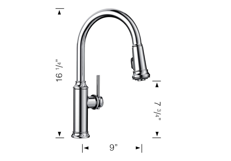 Blanco Empressa Pull-Down 1.5 GPM Kitchen Faucet