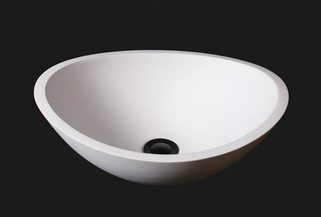 Agua Canada FABIOLA 13’’X16’’ Oval Solid Surface Vessel Sink