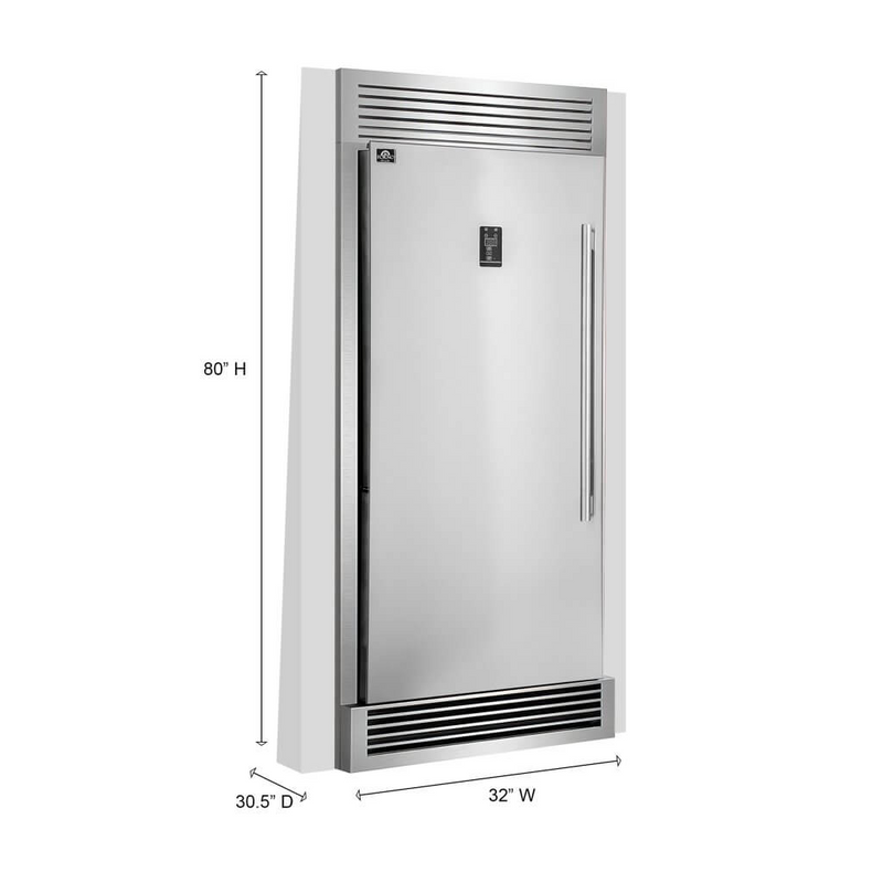 Forno RIZZUTO 28" Upright Convertible Freezer 13.8 cu.ft - FFFFD1933-32LS