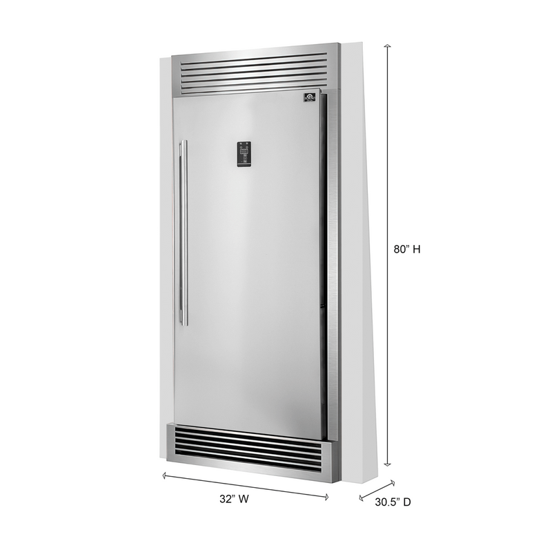 Forno RIZZUTO 32" Upright Convertible Freezer 13.8 cu.ft - FFFFD1933-32RS