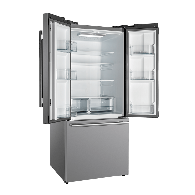 Forno GALLIPOLI 30" French Door 17.5 cu.ft. Stainless Steel Refrigerator - FFFFD1974-31SB