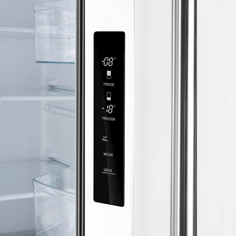 Forno Espresso GALLIPOLI 30" French Door 17.5 cu.ft. Stainless Steel Refrigerator in White - FFFFD1974-31WHT
