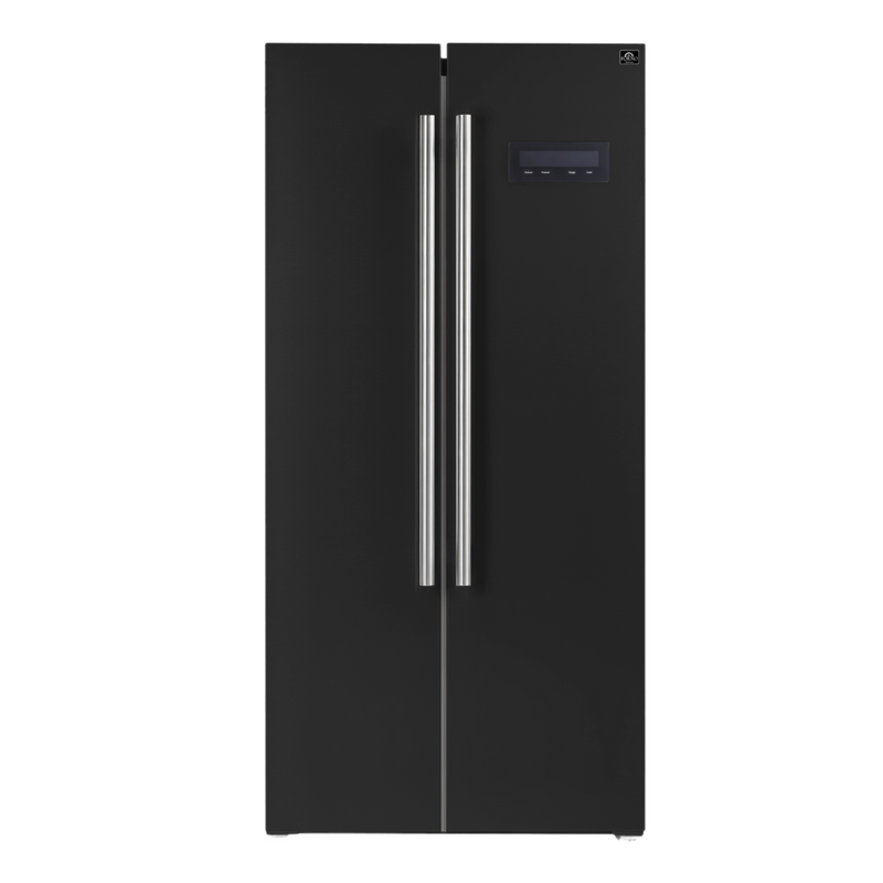 Forno SALERNO 33" Side-by-Side 15.6 cu.ft. Black Refrigerator - FFRBI1805-33BLK