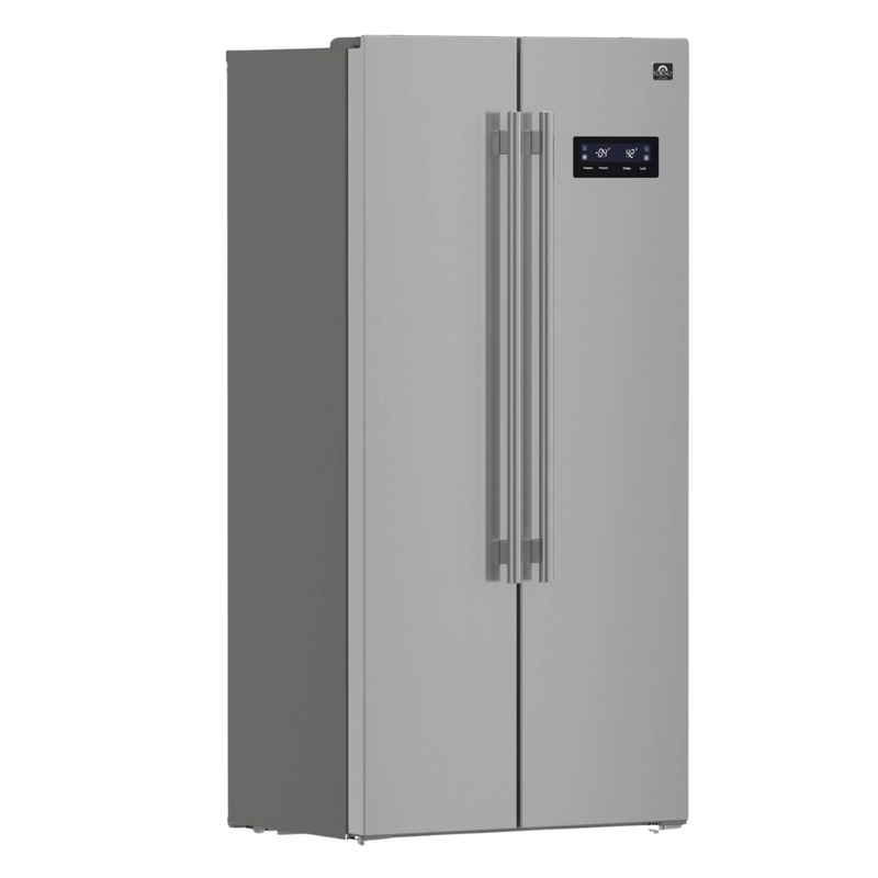 Forno SALERNO 33" Side-by-side 15.6 cu.ft. Stainless Steel Refrigerator - FFRBI1805-33SB