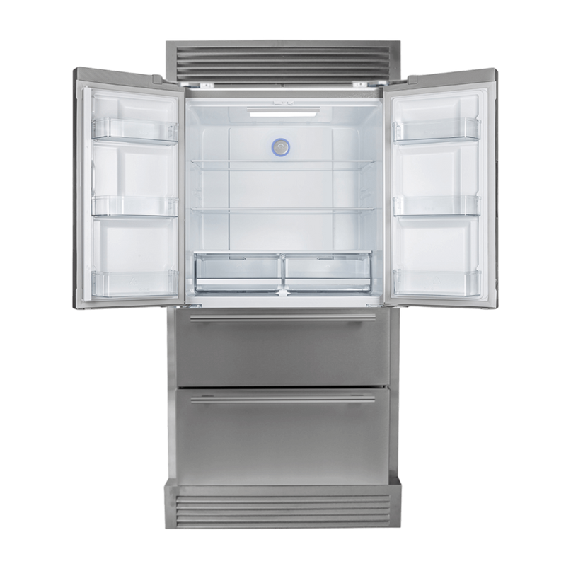 Forno MOENA 36" French Door 19.2 cu.ft. Stainless Steel Refrigerator with Grill Trim - FFRBI1820-40SG