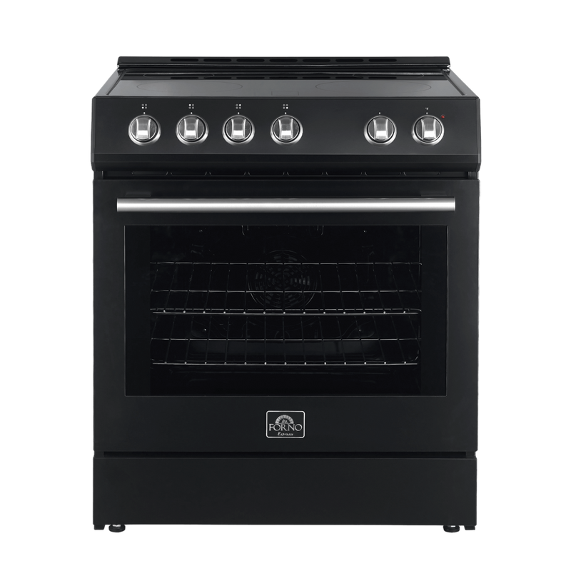 Forno LEONARDO 30" Electric Range in Black - FFSEL6012-30BLK