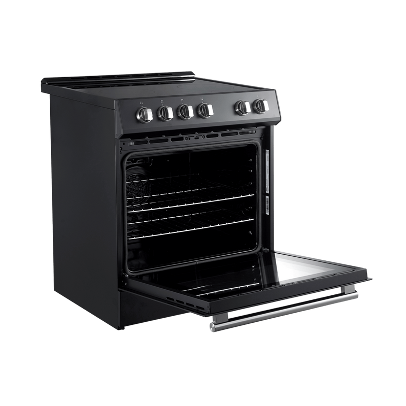 Forno LEONARDO 30" Electric Range in Black - FFSEL6012-30BLK