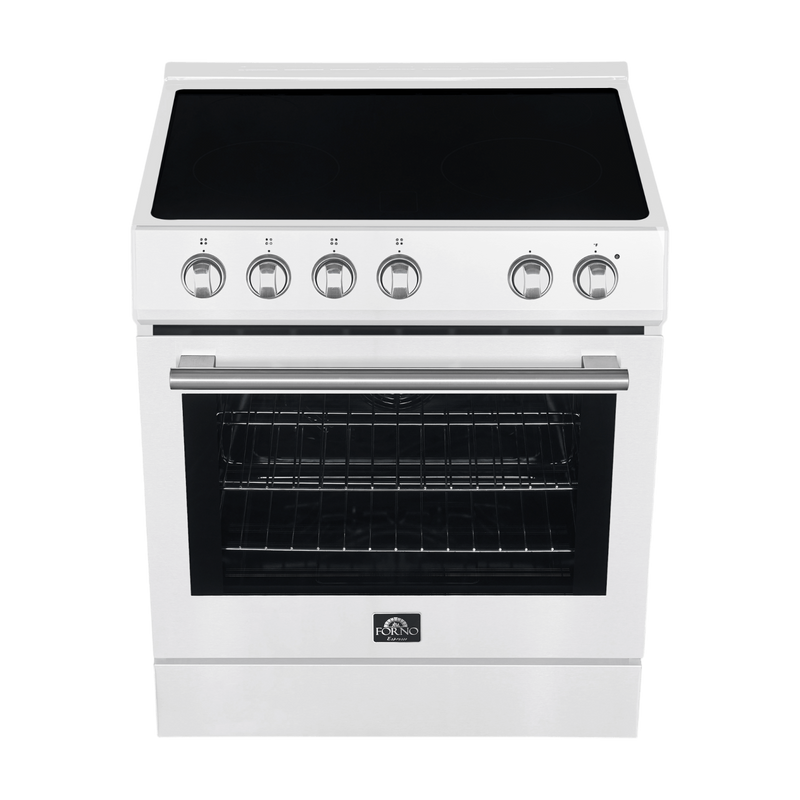 Forno LEONARDO 30" Electric Range in White - FFSEL6012-30WHT