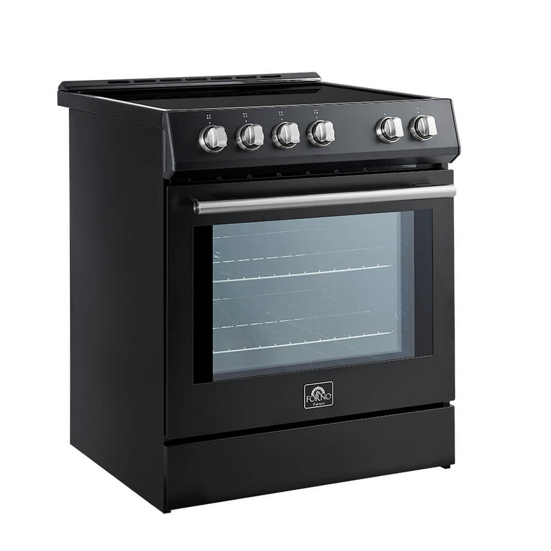 Forno LEONARDO Espresso 30" Electric Induction Range in Black - FFSIN0982-30BLK
