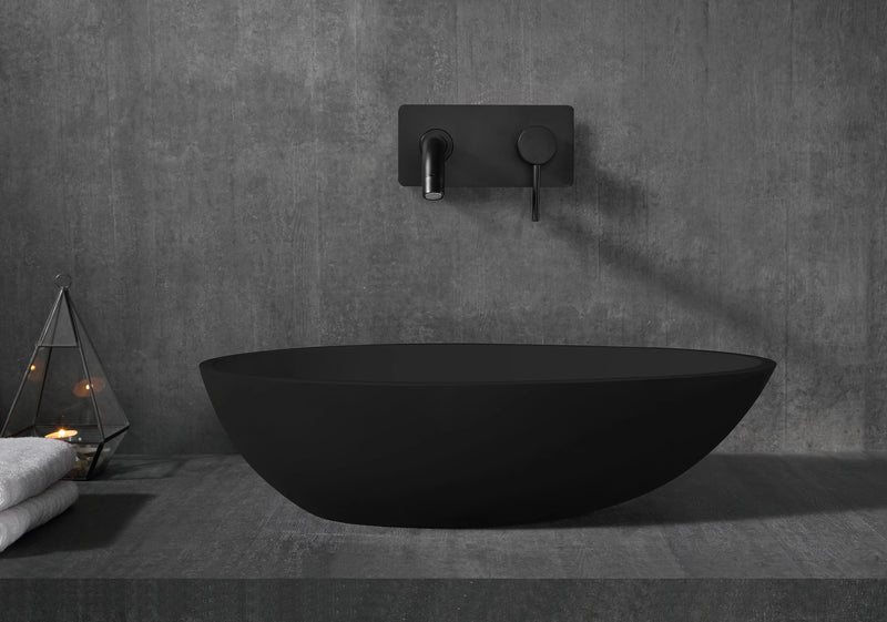 Agua Canada FOHO 14’’X24’’X6'' Oval Solid Surface Vessel Sink