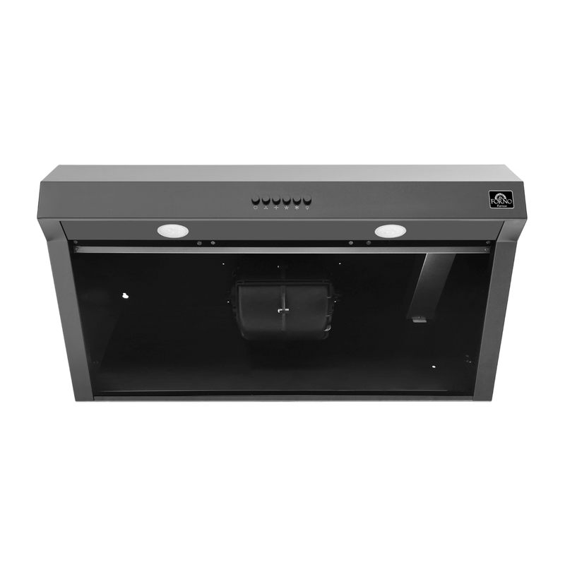 Forno BARI 30" Under Cabinet Mount Range Hood in Black 400 CFM - FRHUC5255-30BLK