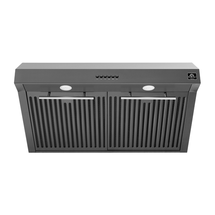 Forno BARI 30" Under Cabinet Mount Range Hood in Black 400 CFM - FRHUC5255-30BLK