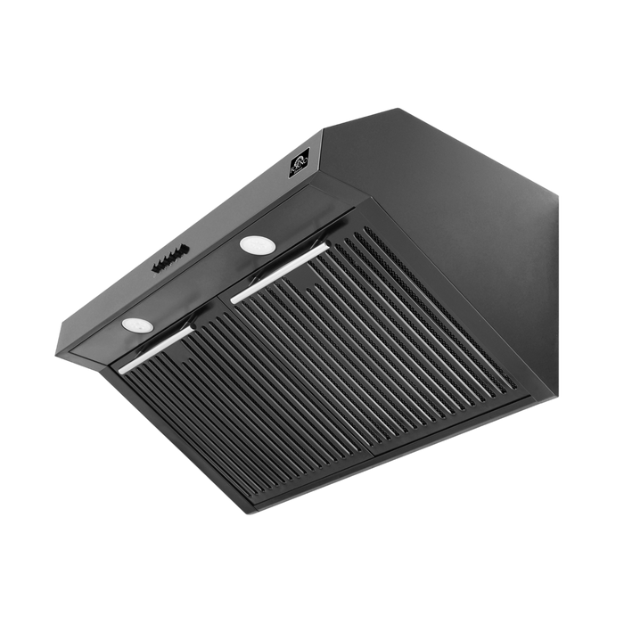 Forno BARI 30" Under Cabinet Mount Range Hood in Black 400 CFM - FRHUC5255-30BLK