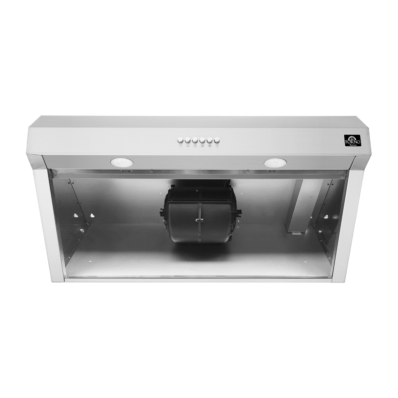 Forno BARI 30" Under Cabinet Mount Range Hood in Stainless Steel 400 CFM - FRHUC5255-30