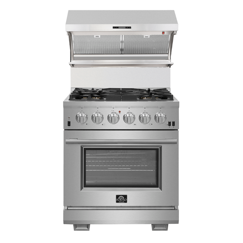 Forno SAVONA 30" Wall Mount Range Hood 600 CFM with Backsplash - FRHWM5029-30HB